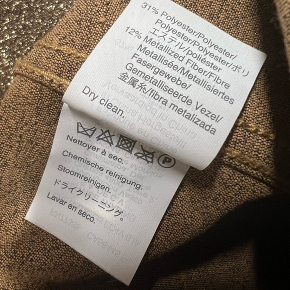 NWT MADEWELL Emmett Wide-Leg Crop Pants Metallic 27 - Picture 13 of 14